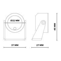 Lumiko Faro XPG LED opbouw armatuur 2.1W, 700mA, 6000K, Aluminium
