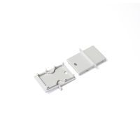 Eindkap voor Profiel 20 inbouw met afdekking E7, zilvergrijs