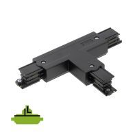 3 fase rails - T connector, zwart (RAL9005), Links
