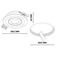 Lumiko Siena COB richtbare LED spot wit 3,1W, 350mA, 3000K