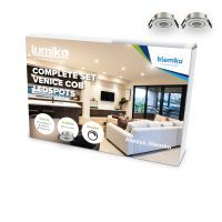 Compleet Venice pakket met 2x Venice COB LED spots 3000K, dimbaar