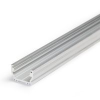 Profiel 12 opbouw 2 meter grijs geschikt voor cob ledstrips van max 12mm voor een homogeen lichtbeeld