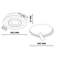 Lumiko Siena XPG richtbare ledspot, 2.1W, 700mA, 4000K, zwart