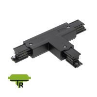 3 fase rails - T - connector, zwart (RAL9005), Rechts