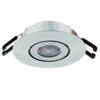 Siena COB richtbare LED spot RVS look 3,1W, 350mA 2700K