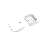 Eindkap voor Profiel 20 trimless/stuc, wit, met gat