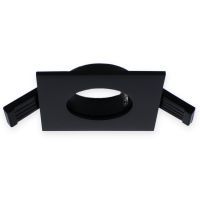 Verona inbouwarmatuur, vierkant, 1voudig, 80x80mm, zwart