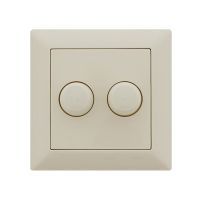 Lumiko afdekking voor de duo led dimmer Gira RAL1013 crème | 891226