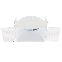 Vierkant verzonken trimless armatuur met inzetreflector, wit