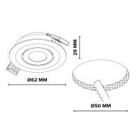 Lumiko Siena COB richtbare ledspot RVS 316, IP55, 3.1W, 350mA, 3000K