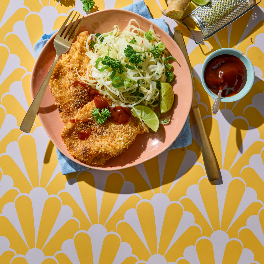 Tonkatsu met koolsalade