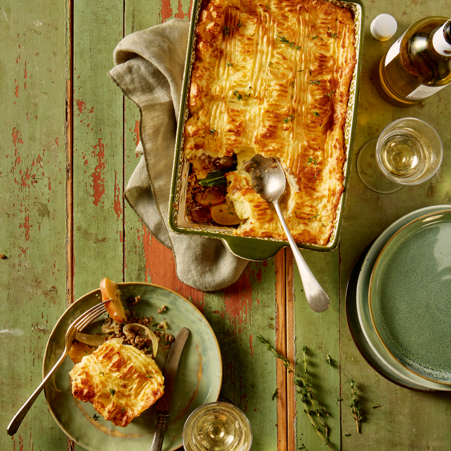Pittige ovenschotel met appel, pastinaak en gehakt