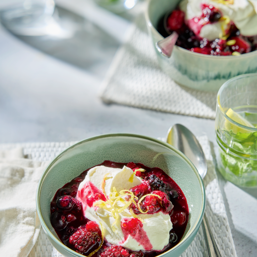 Warm lentefruit met hangop