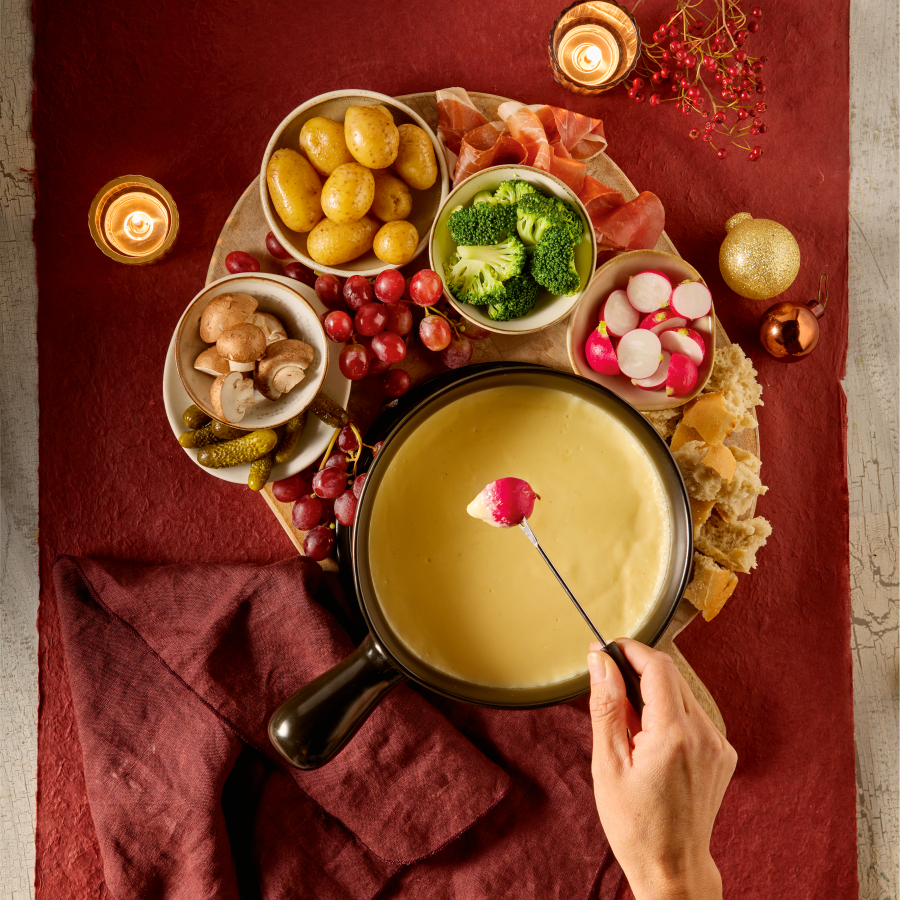 Kerstige kaasfondue
