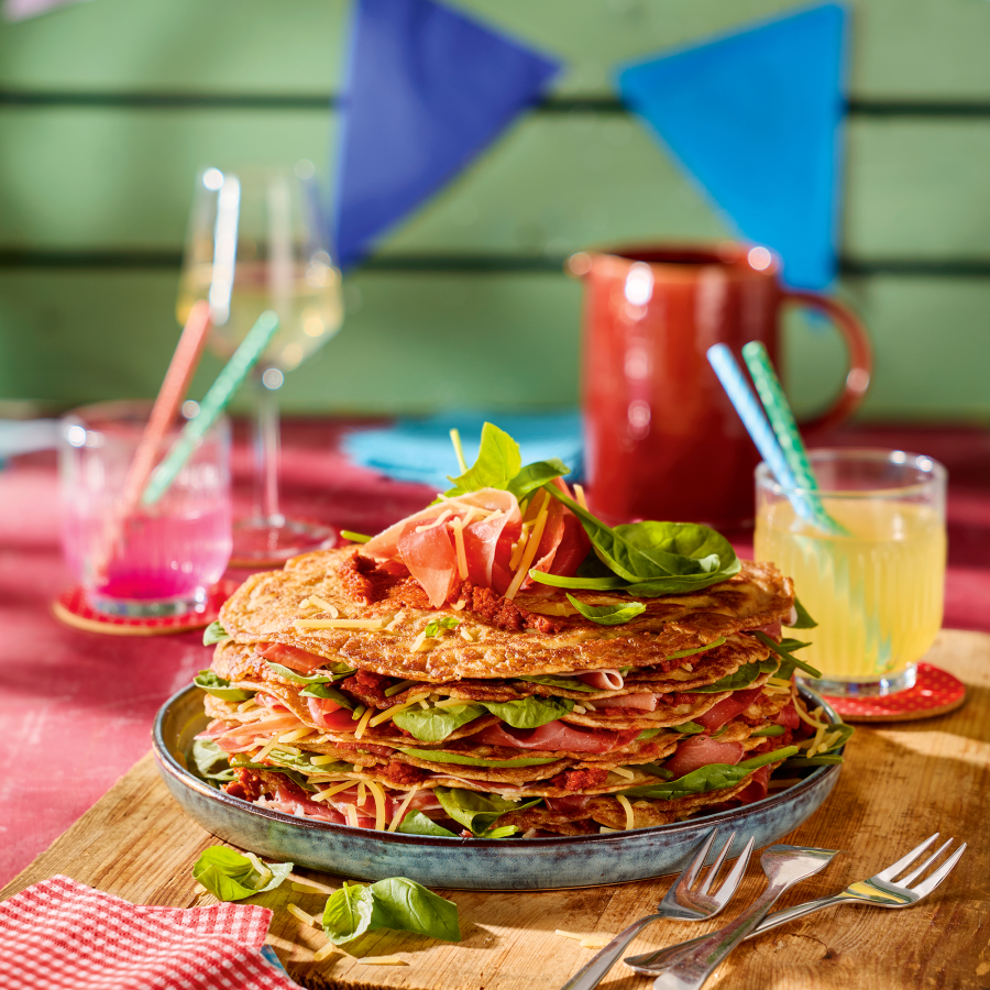 Hartige pannenkoekentaart