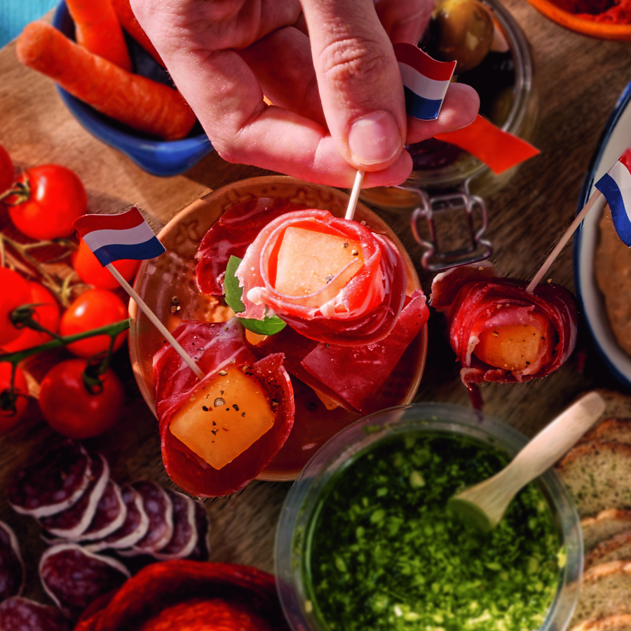 Cantaloupe met serranoham