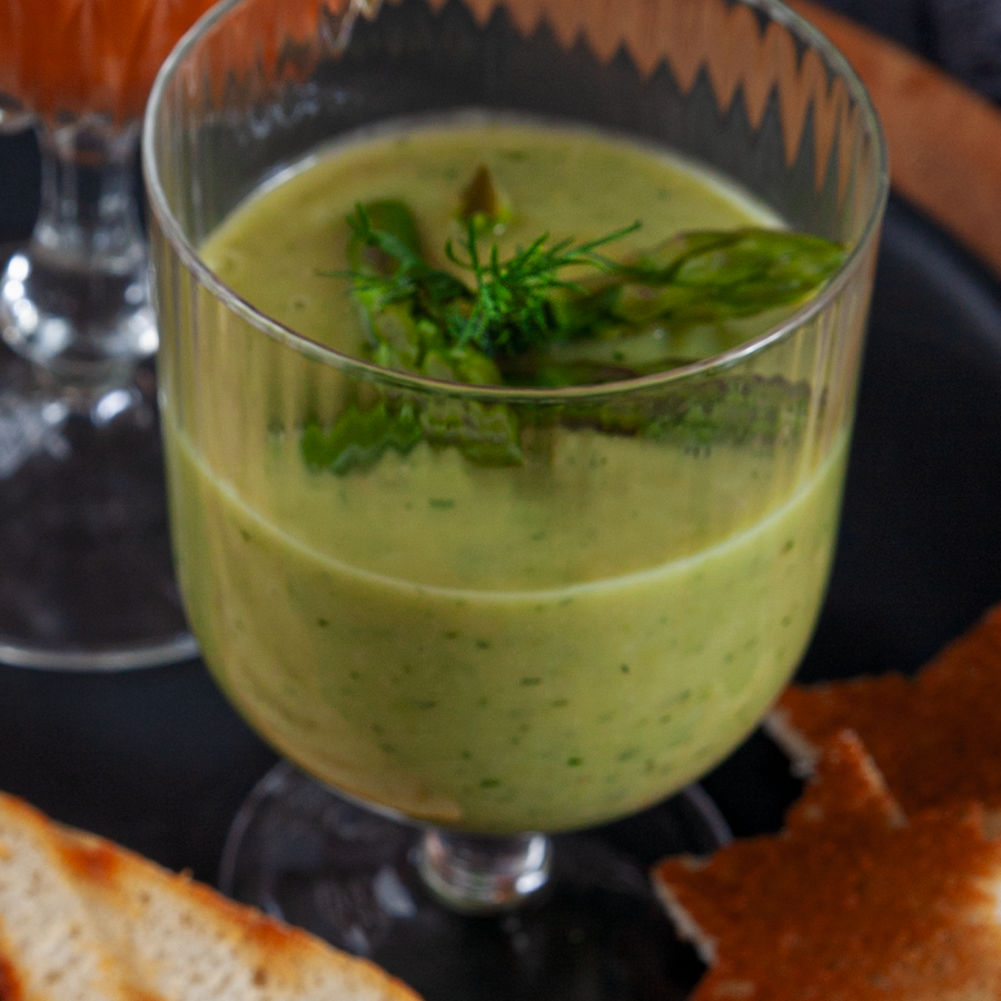 Kerstsoep groene asperges