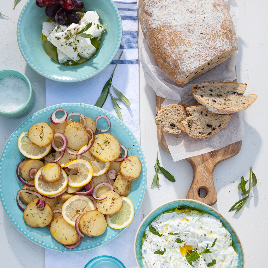 Griekse aardappelsalade