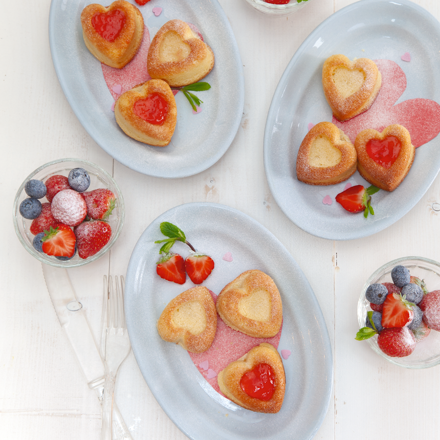 Cakejes in hartvorm