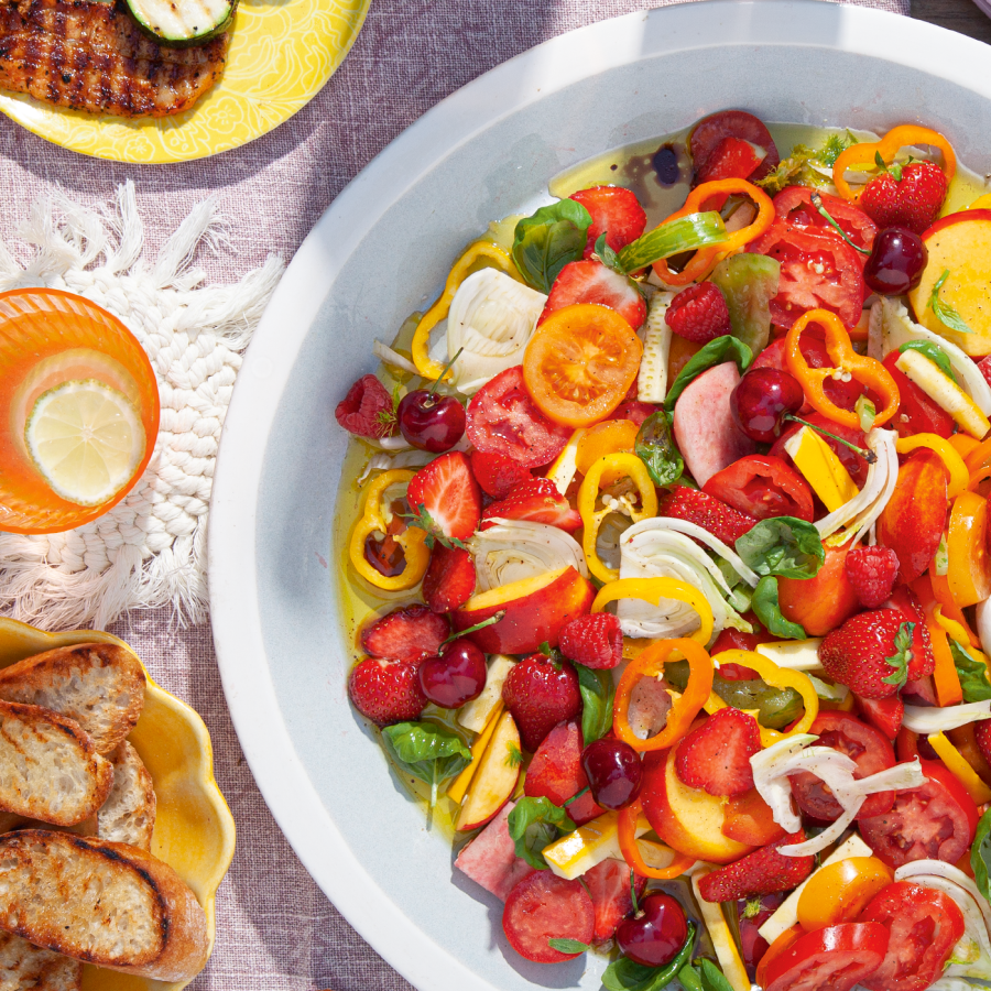 Happy zomerfruit en groentesalade