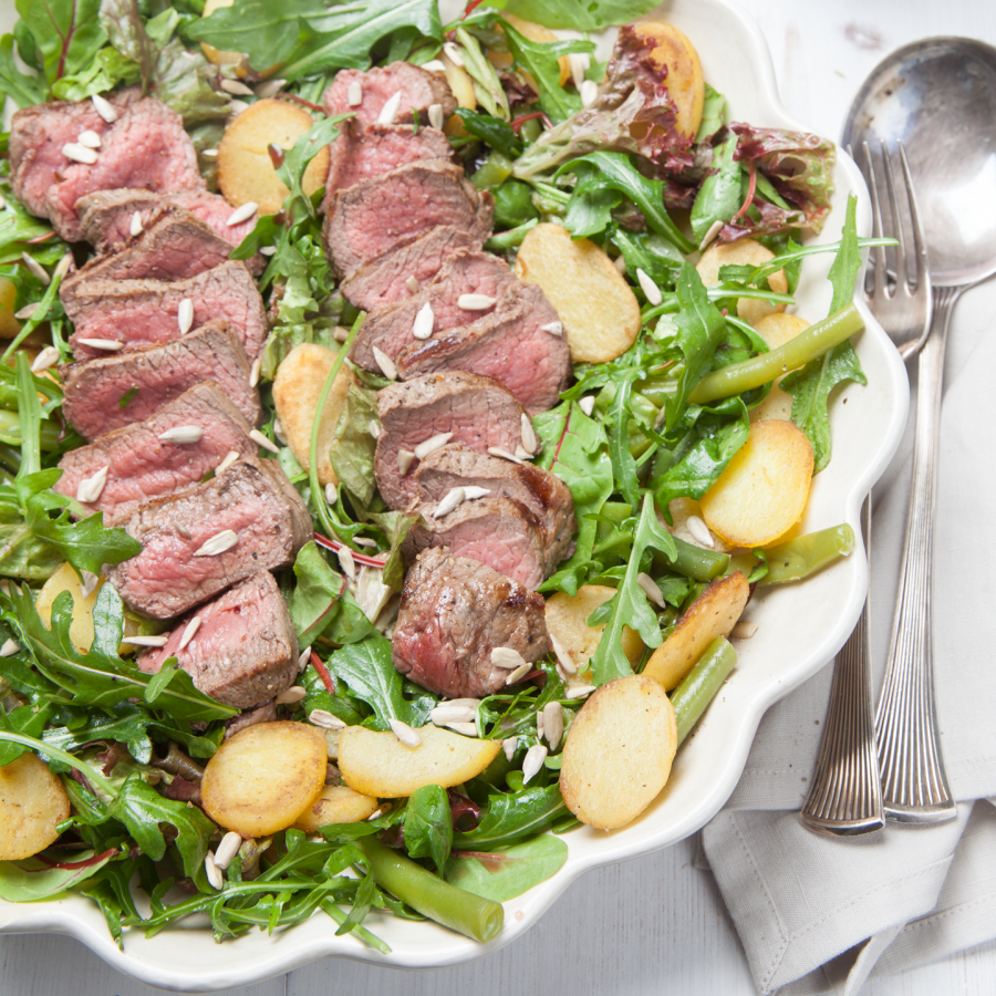Biefstuk met salade
