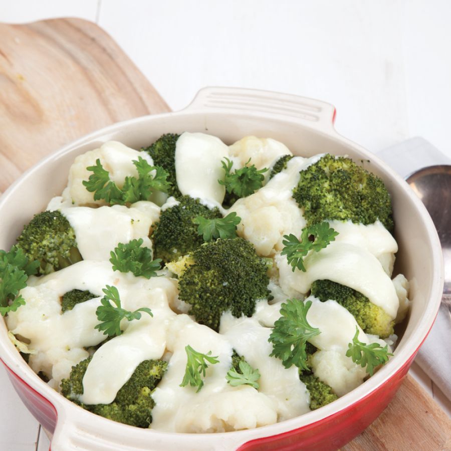 Broccoli-bloemkoolgratin