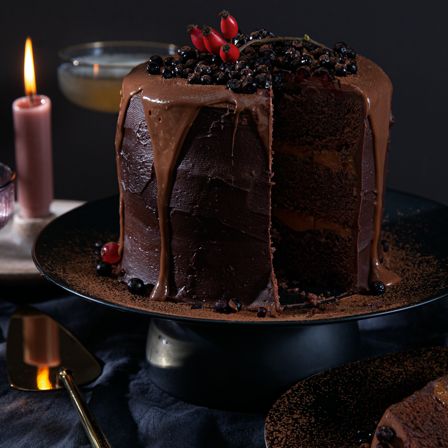 Feestelijke chocoladetaart