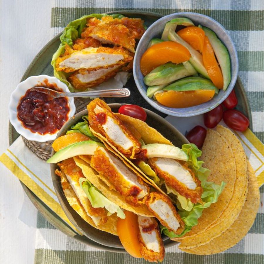 Taco’s met kipschnitzel