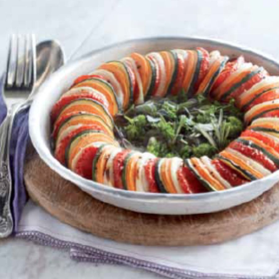 Langzaam gegaarde ratatouille