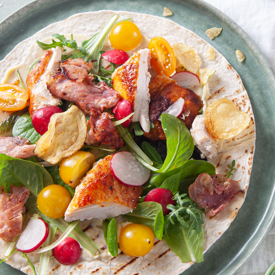 Bacon lettuce tomato wraps