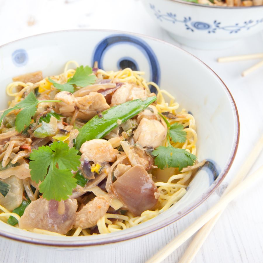 Oosterse kip met groenten