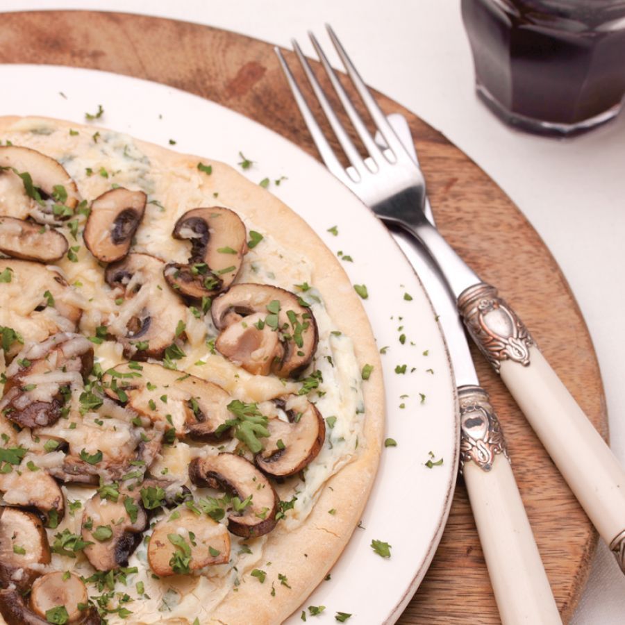 Pizza met champignons