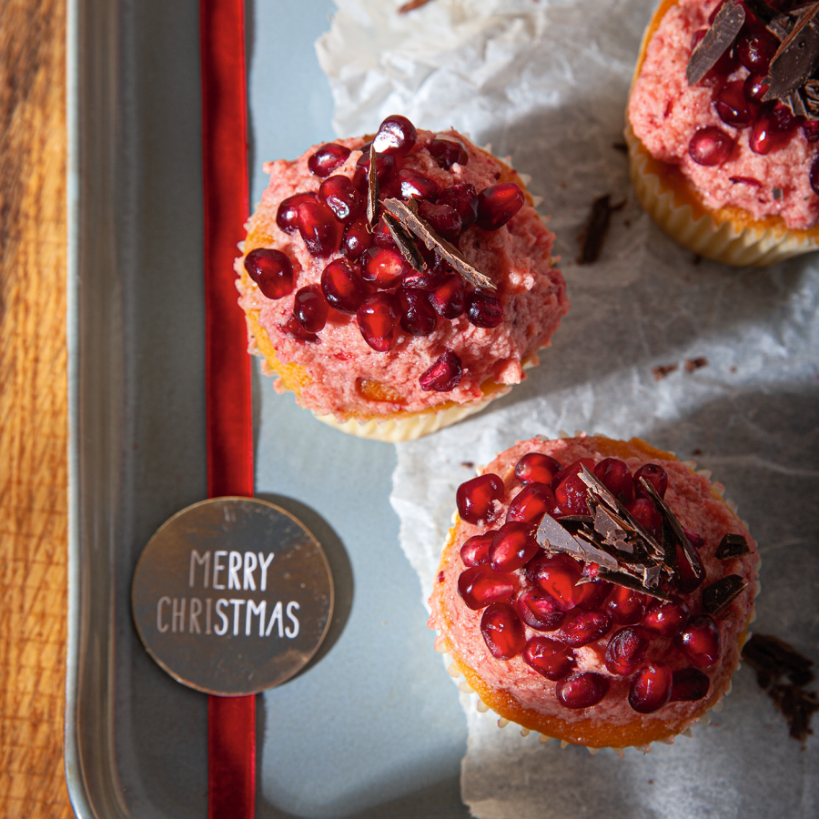 Cup cakejes met cranberryboter