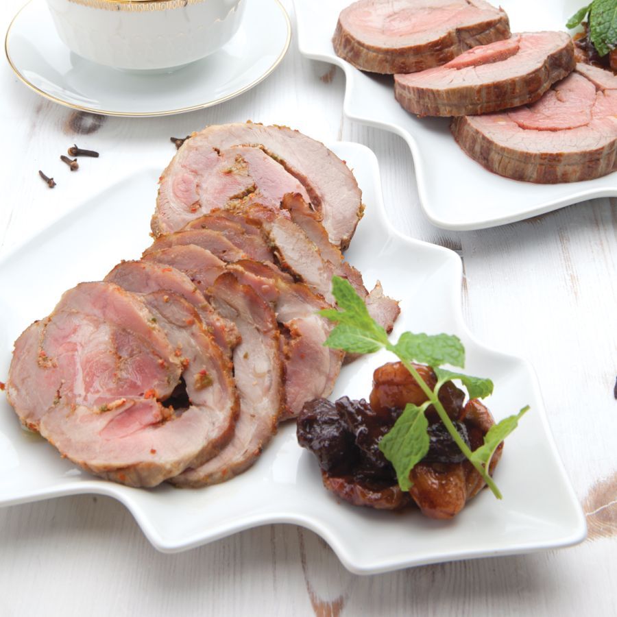 Runderrollade met tuttifrutti en aardappeltjes