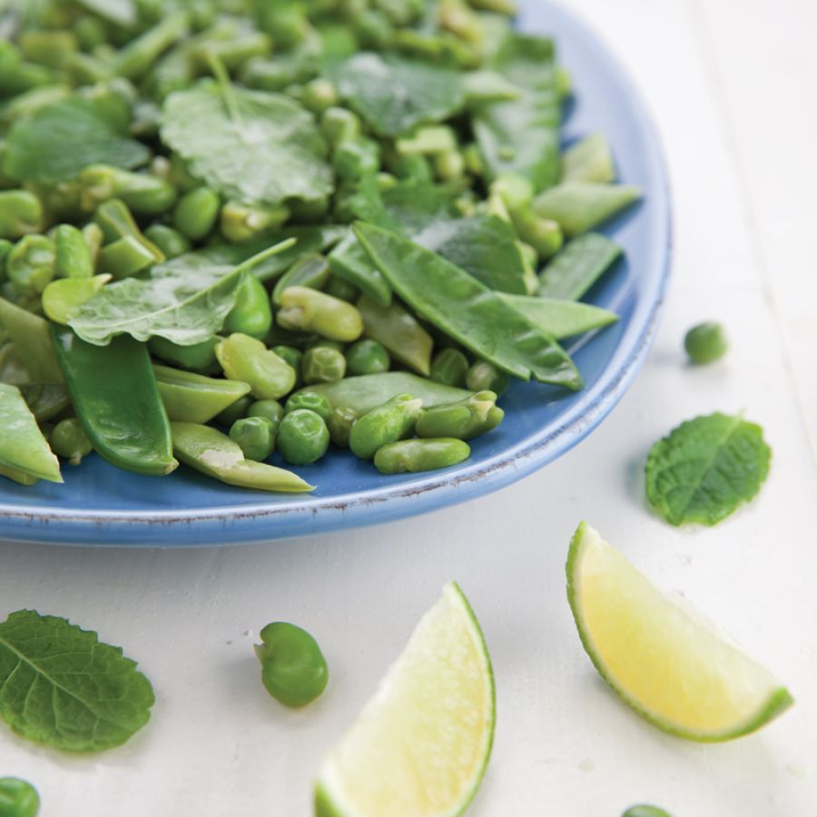 Gestoomde lentegroenten