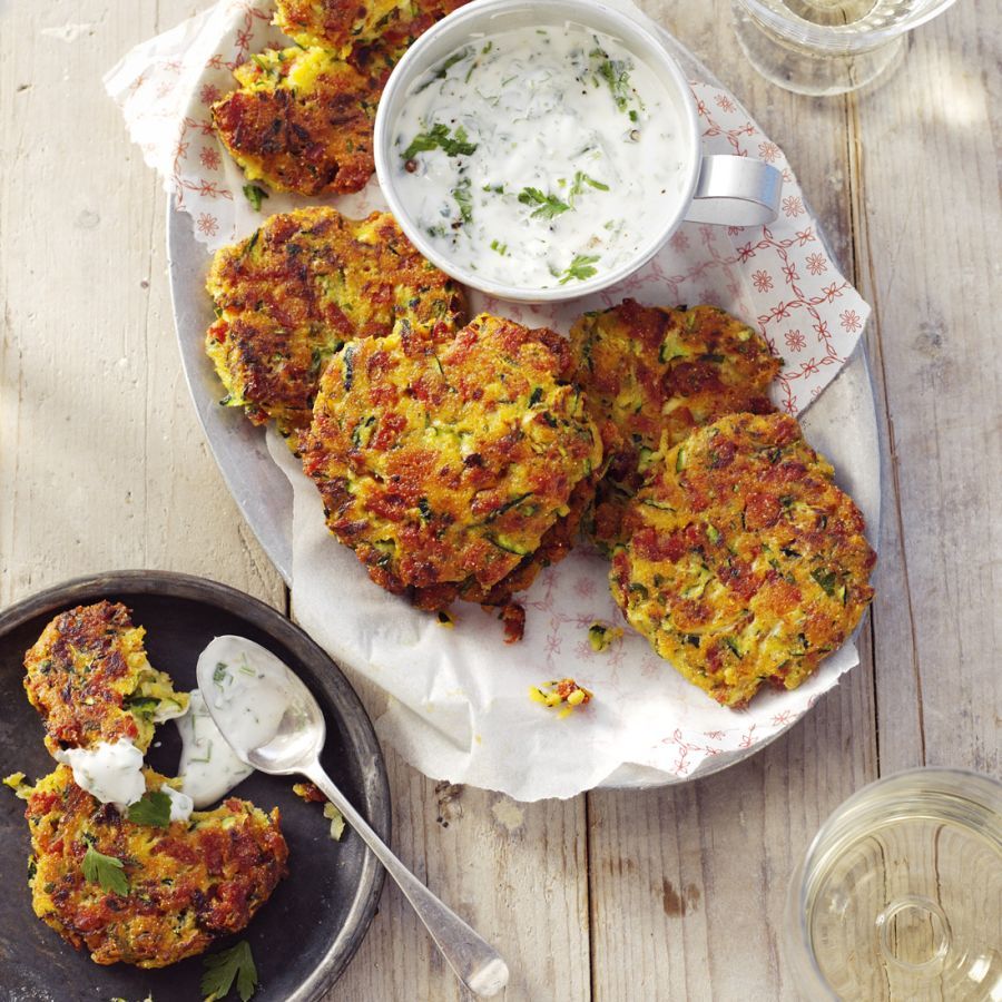 Galettes van chorizo en courgette