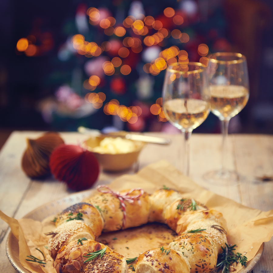 Feestelijke broodkrans