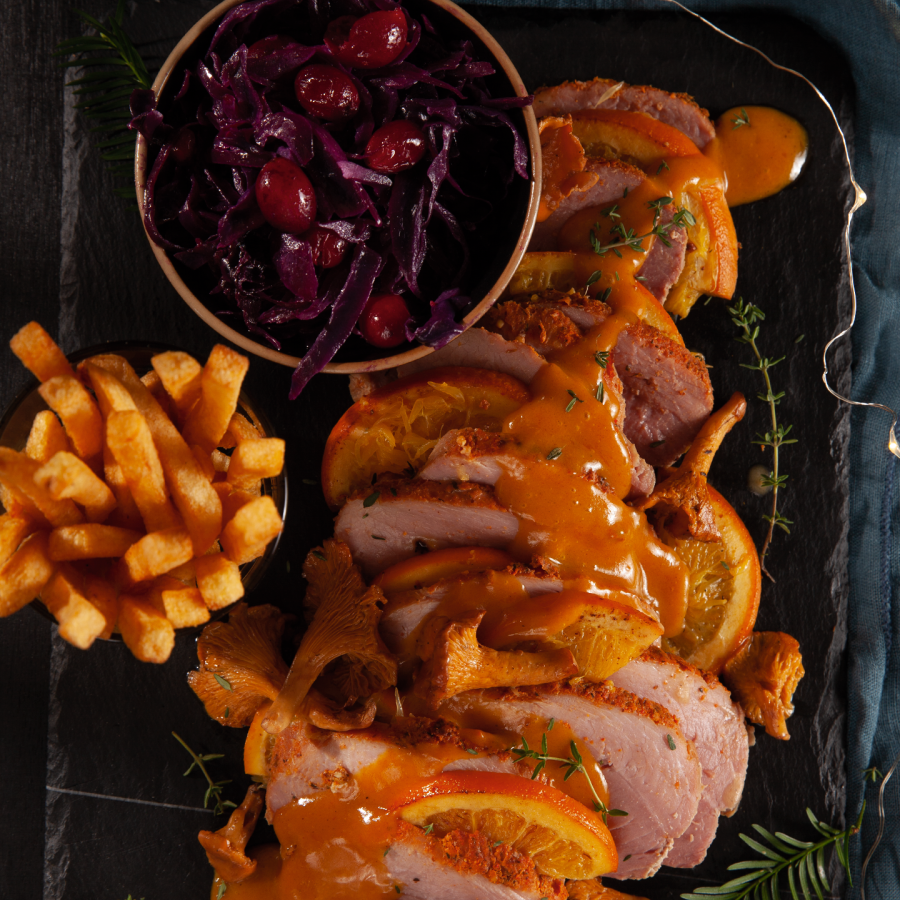 Beenham uit de oven met sinaasappel en kruidnagel