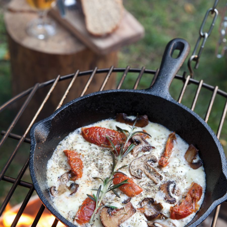 Champignons met mozzarella
