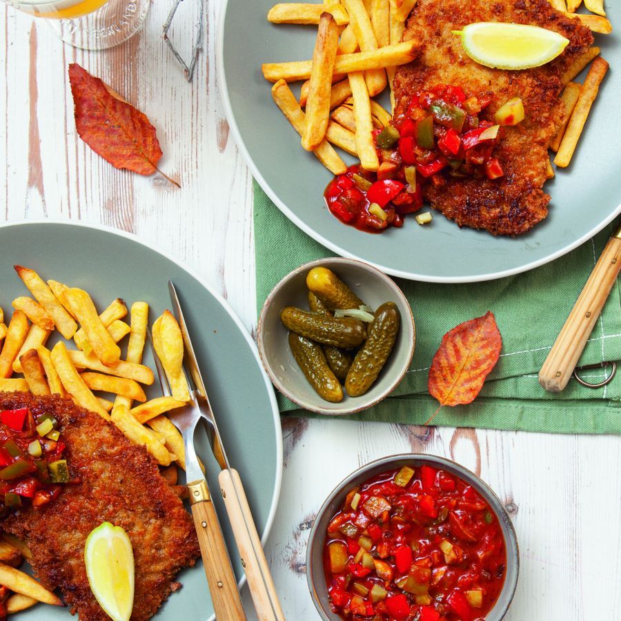 Schnitzel met zigeunersaus