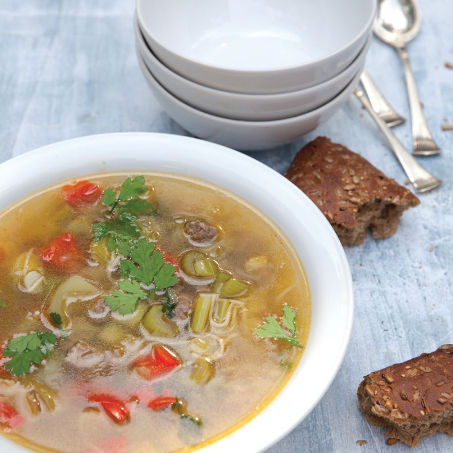 Groentensoep van het seizoen