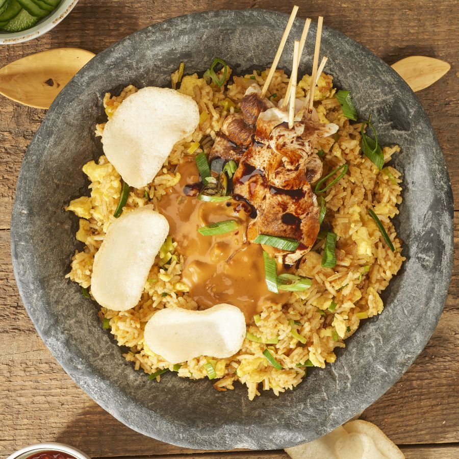 Chicken Tonight Saté met nasi en saté 