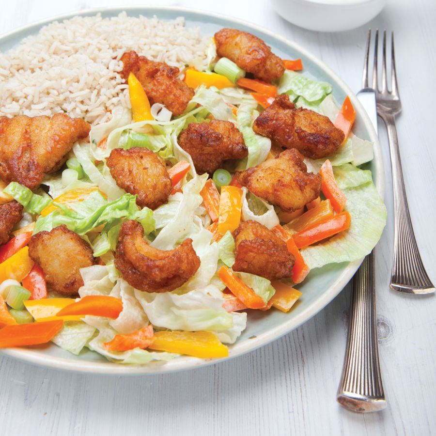 Kibbeling met salade