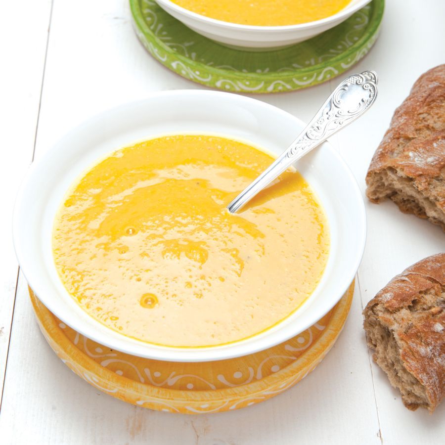 Pompoensoep met maïs 