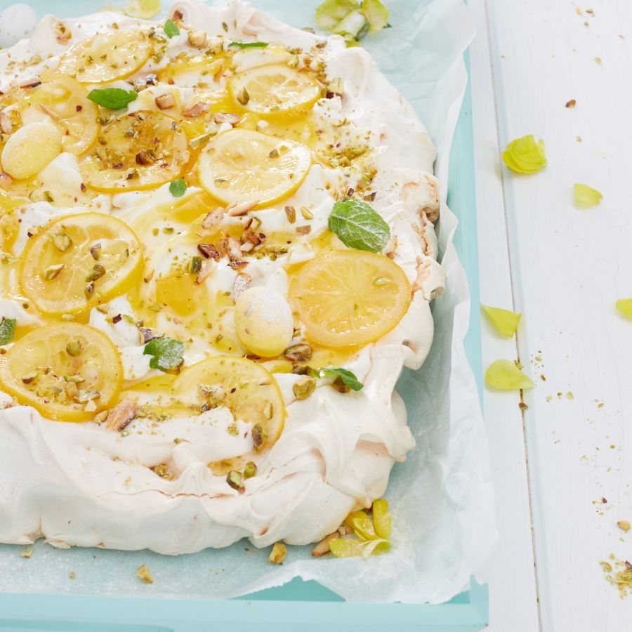 Meringuetaart met gekonfijte citroen en mascarponecrème