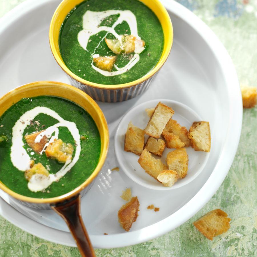 Spinaziesoep met mascarpone