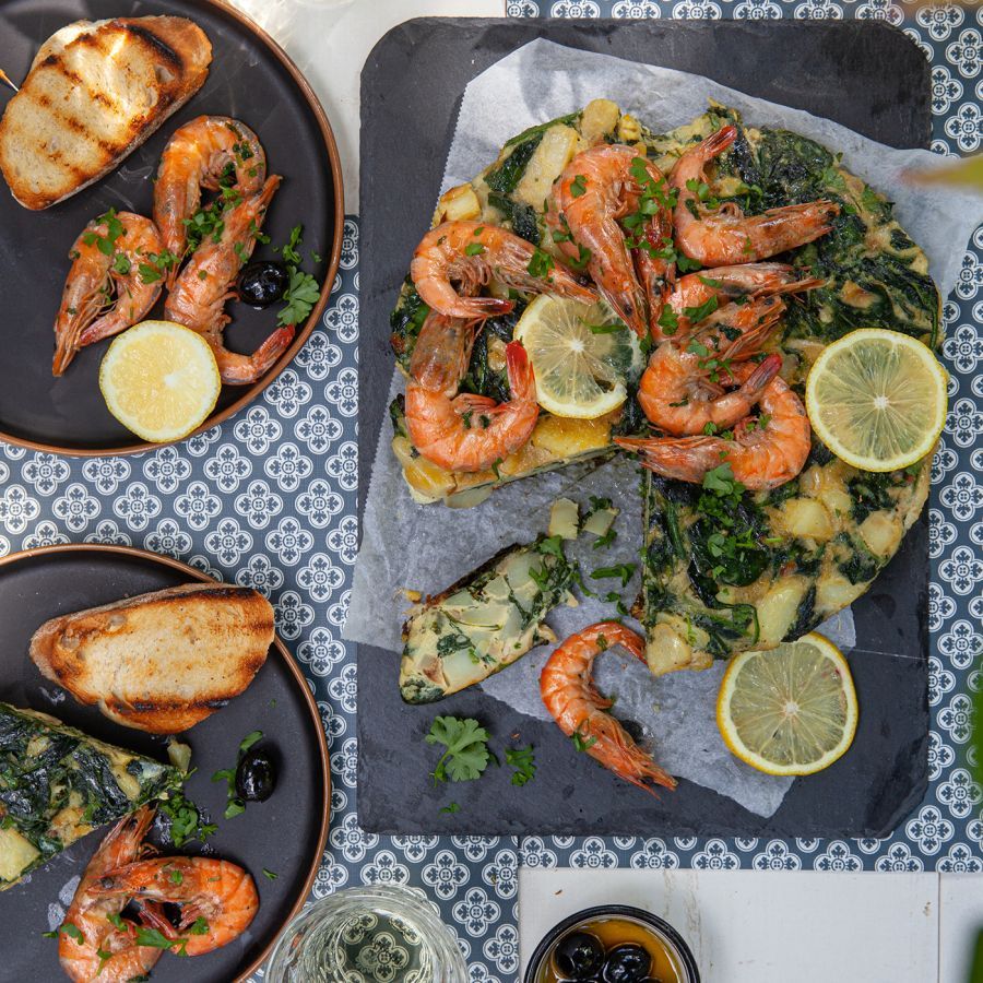 Tortilla met spinazie