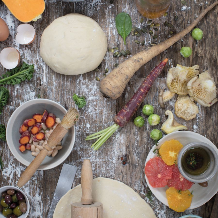 Pizzadeeg voor vier bodems