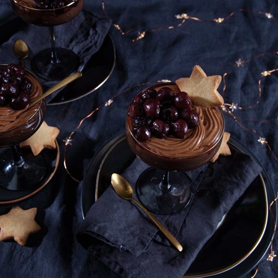 Chocolade karamel mousse