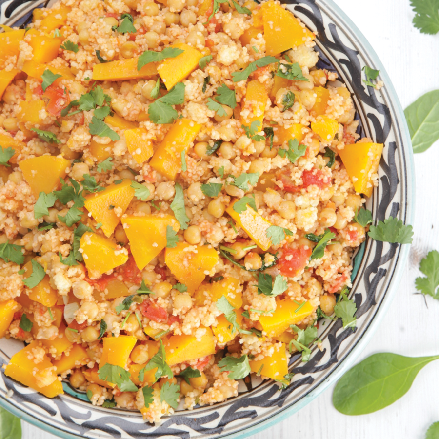 Geroosterde pompoen met couscous
